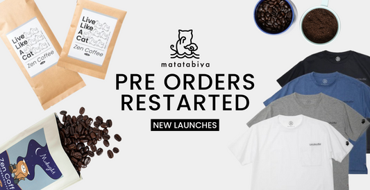 大人気!TシャツとZen Coffee受注受付再開!カフェインレスコーヒーも新発売・LINE限定プレゼント企画あり