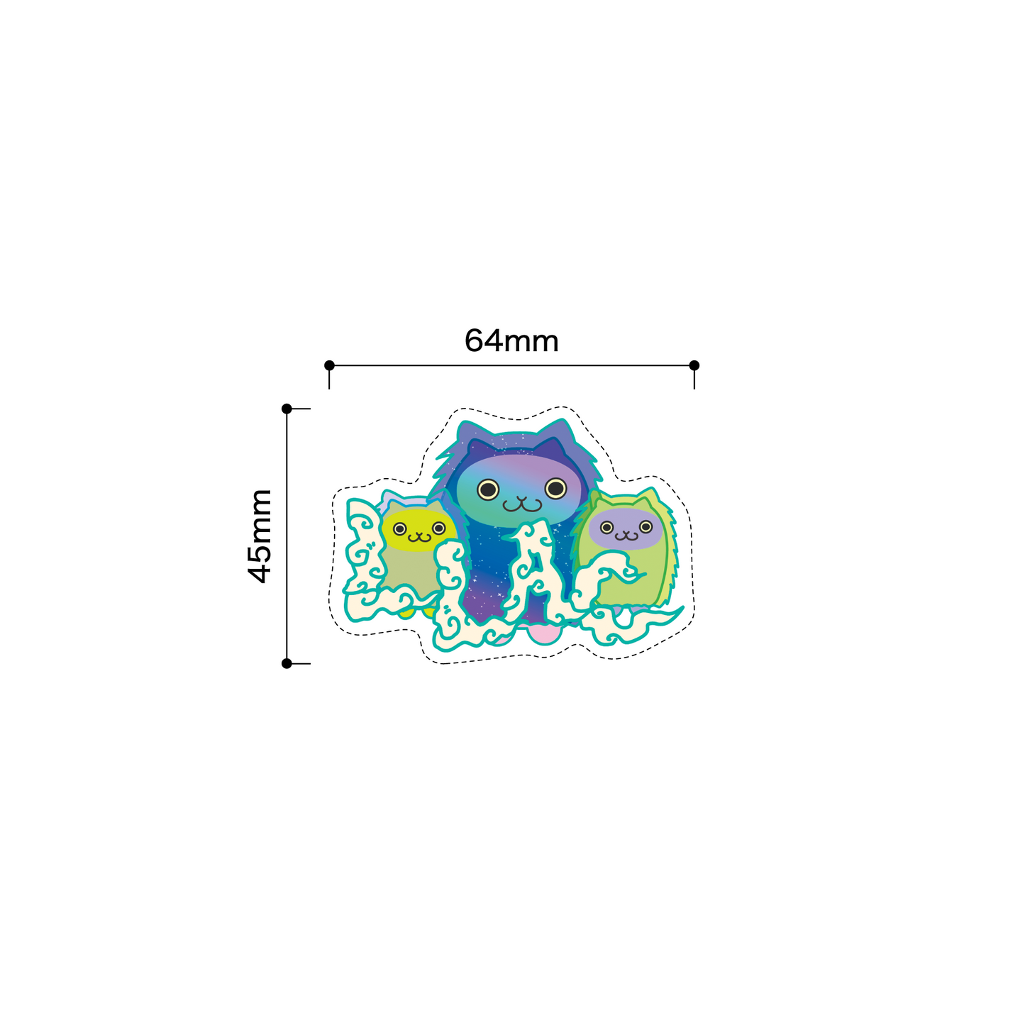 Hologram Sticker 3 Pieces Set