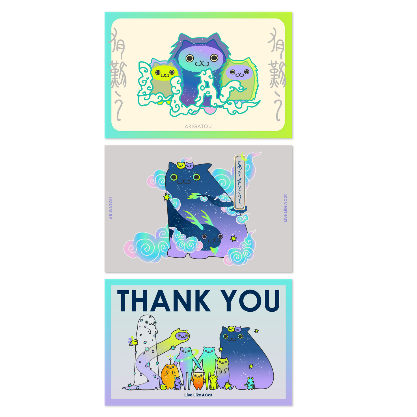 Post Card Set Uchu Family