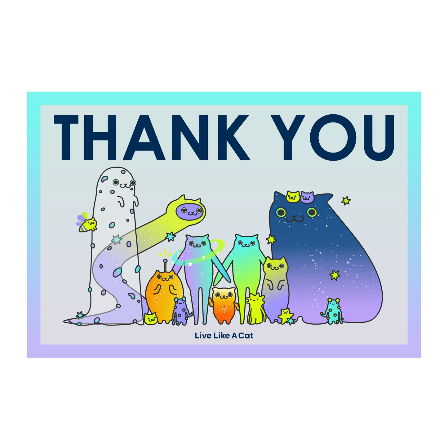 Post Card Set Uchu Family