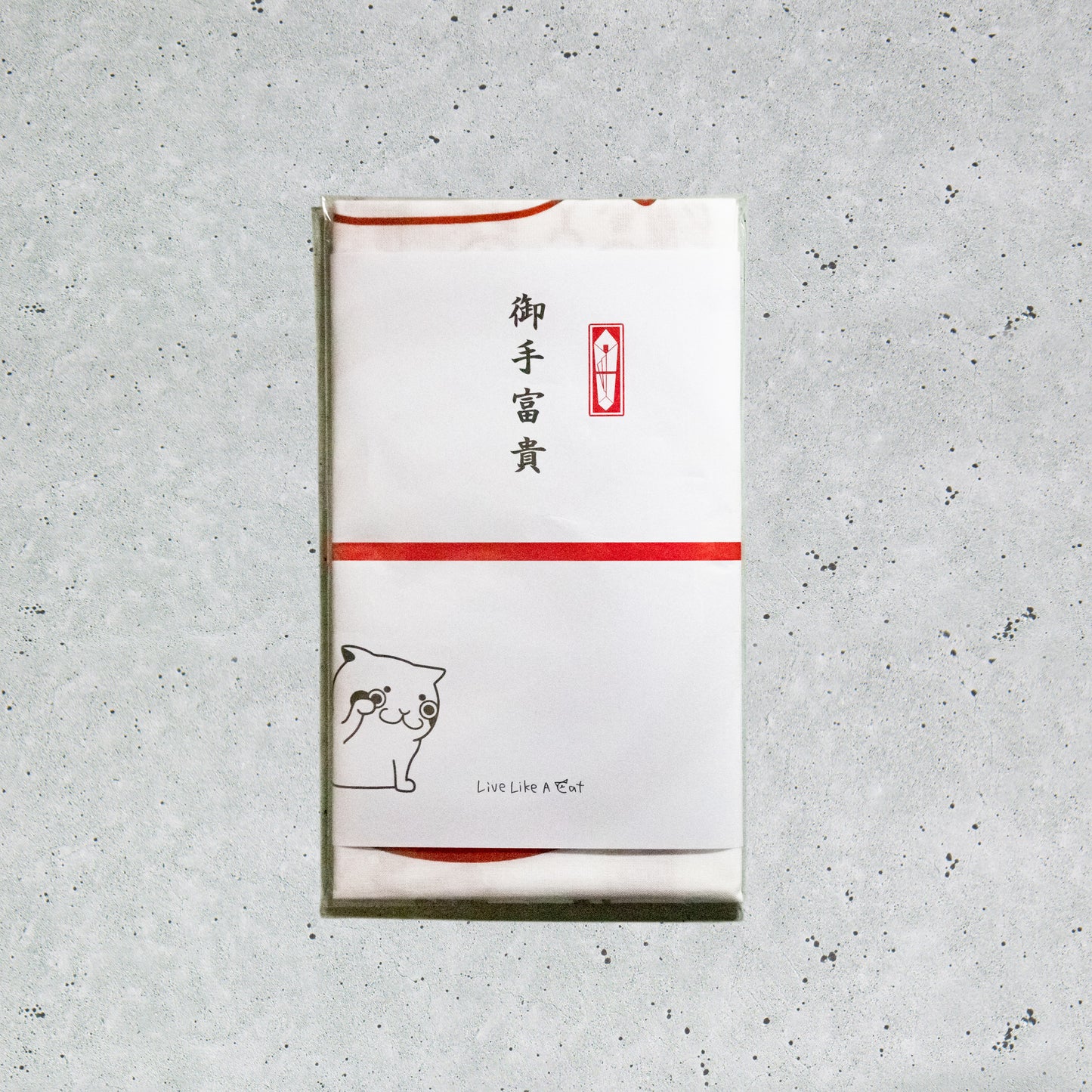 Maneki Tenugui Red